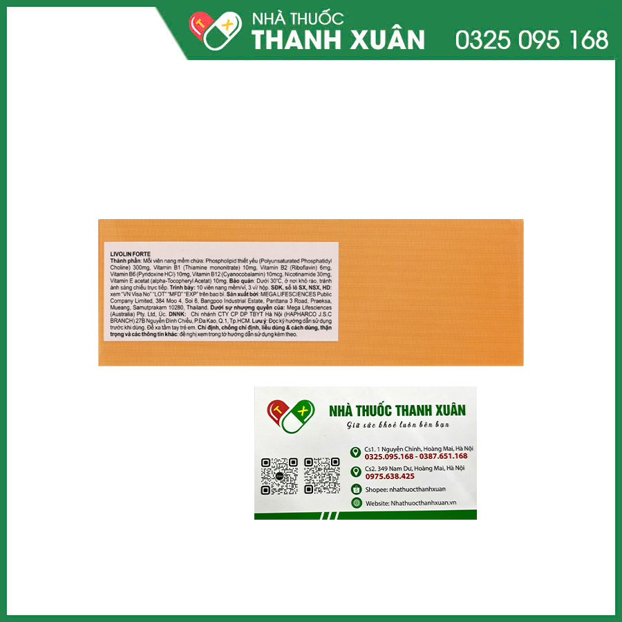 Livolin Forte thuốc điều trị viêm gan cấp, bán cấp và viêm gan mạn tính, xơ gan